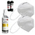PPE Module by rescue essentials showing nitrile gloves, 4oz hand sanitizer and N95 masks side angle