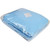 Disposable Fluid Resistant Gown shown flat and in plastic packaging