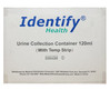 Identify Health Sterile Vacuum Urine Collection Transfer Specimen Cup with Temperature Strip - Cases of 250 - Case Box