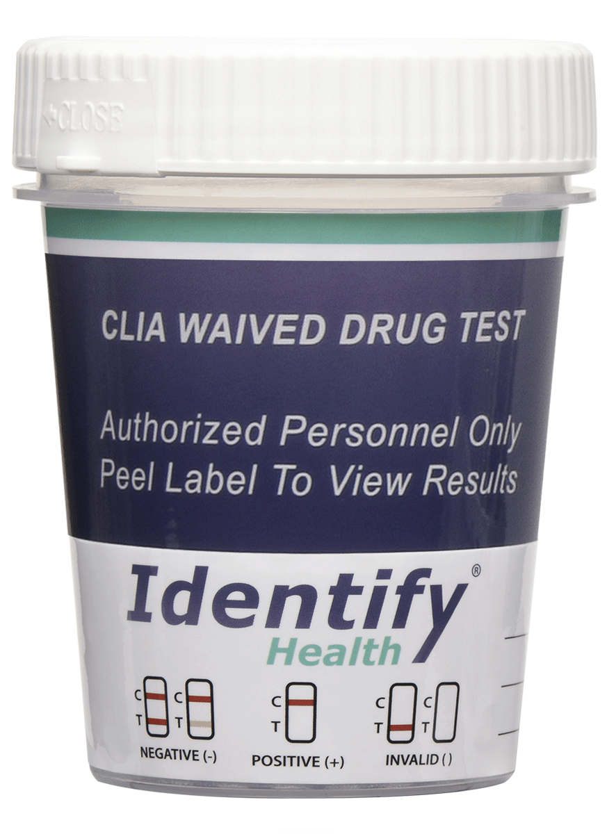 5 Panel Drug Test Cup Identify Health CLIA Waived