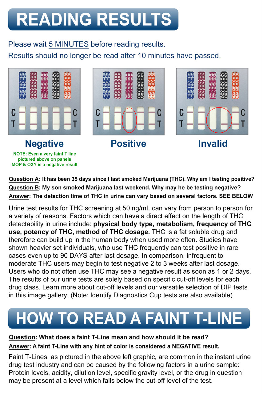 10 Panel Drug Test Dip Identify Diagnostics Drug Testing Kits