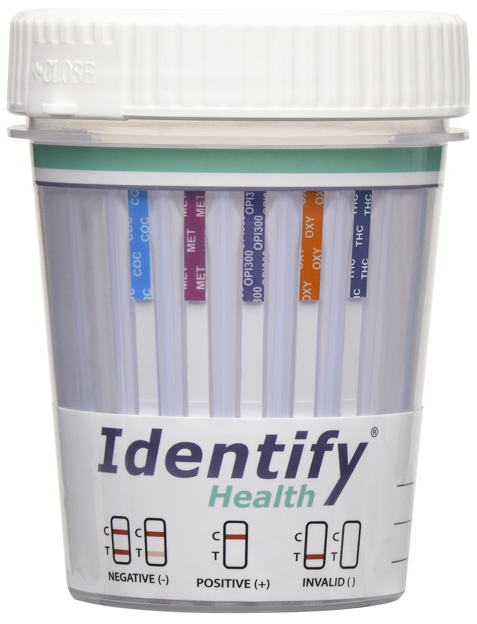 5 Panel Drug Test Cup - Identify Health CLIA Waived