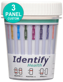 3 Panel Drug Test Cups - Custom Identify Health