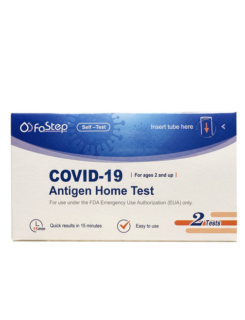 COVID-19 Rapid Antigen Home Test FaStep - Over The Counter Nasal Swab  (2 Per Box)