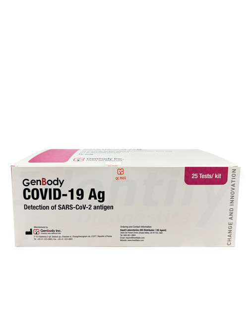 GenBody SARS-CoV-2 Antigen COVID-19 Test Professional Use Only - 25 Per Box