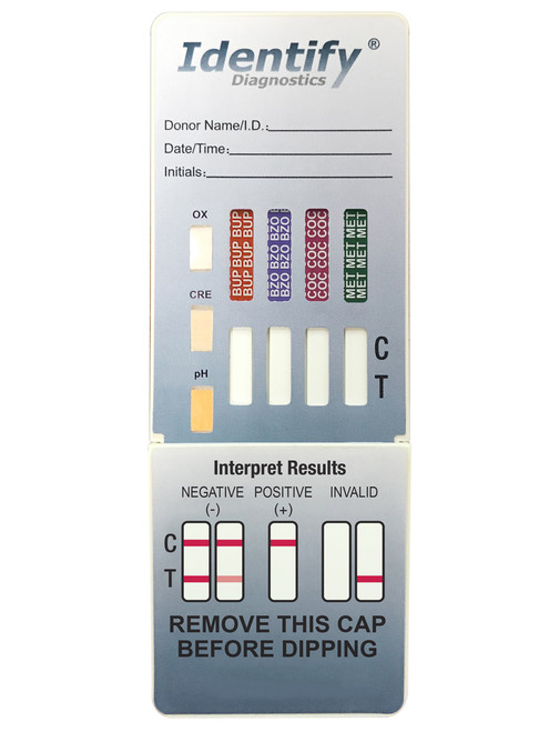 Identify Diagnostics 7 Panel Drug Test Dip with Adulterations - CLIA Waived - OTC Cleared