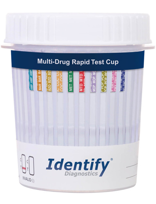 10 Panel Drug Test Cup Identify Diagnostics - CLIA Waived, OTC Cleared