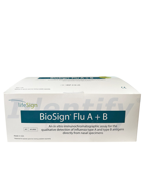 BioSign Influenza Flu Test Type A, B - Nasal Swab - CLIA Waived