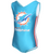 Miami DOLPHINS CM Superfan Limited Edition Teal/Blue Girls' Gymnastics Leotard. FREE Scrunchie!