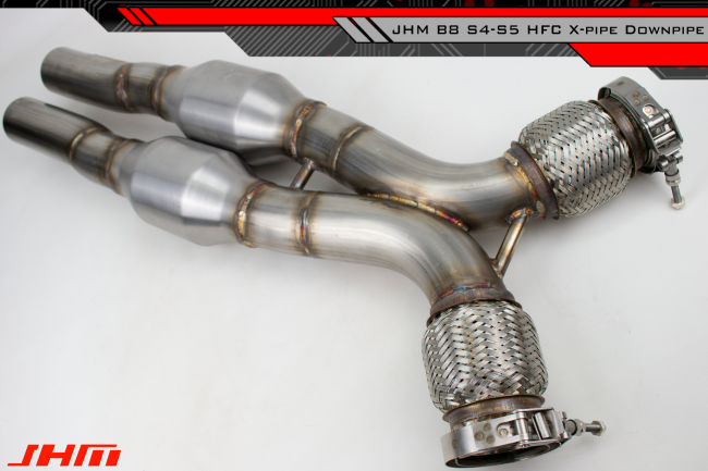 JHM Exhaust HighFlow Cat Downpipes with XPipe (JHM) for the B8 S4S5 Q5SQ5 C7 A6A7 3.0T