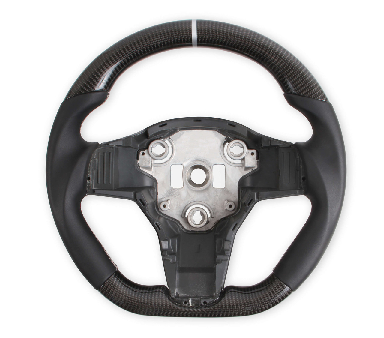 Rekudo Steering Wheel - Carbon Fiber With Leather Grips for 2017