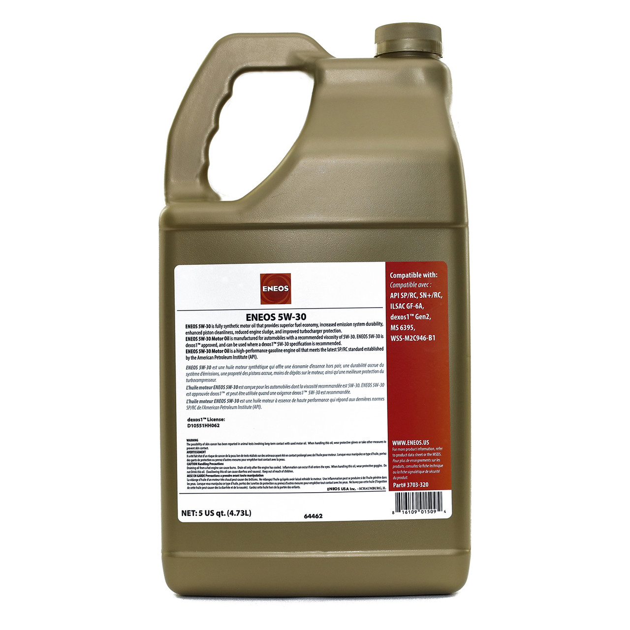 ENEOS 5W-30 Fully Synthetic Motor Oil (4.73L) - WCT Performance Canada