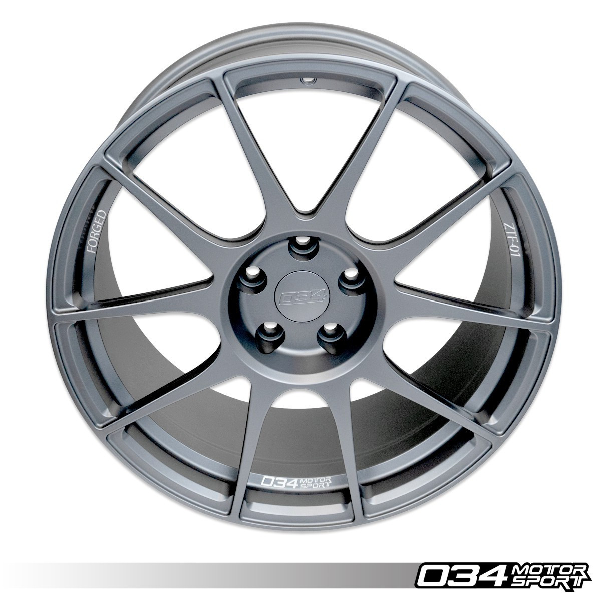 034Motorsport ZTF-01 Forged Wheel, 19x9.3 ET42, 57.1MM Bore, Audi