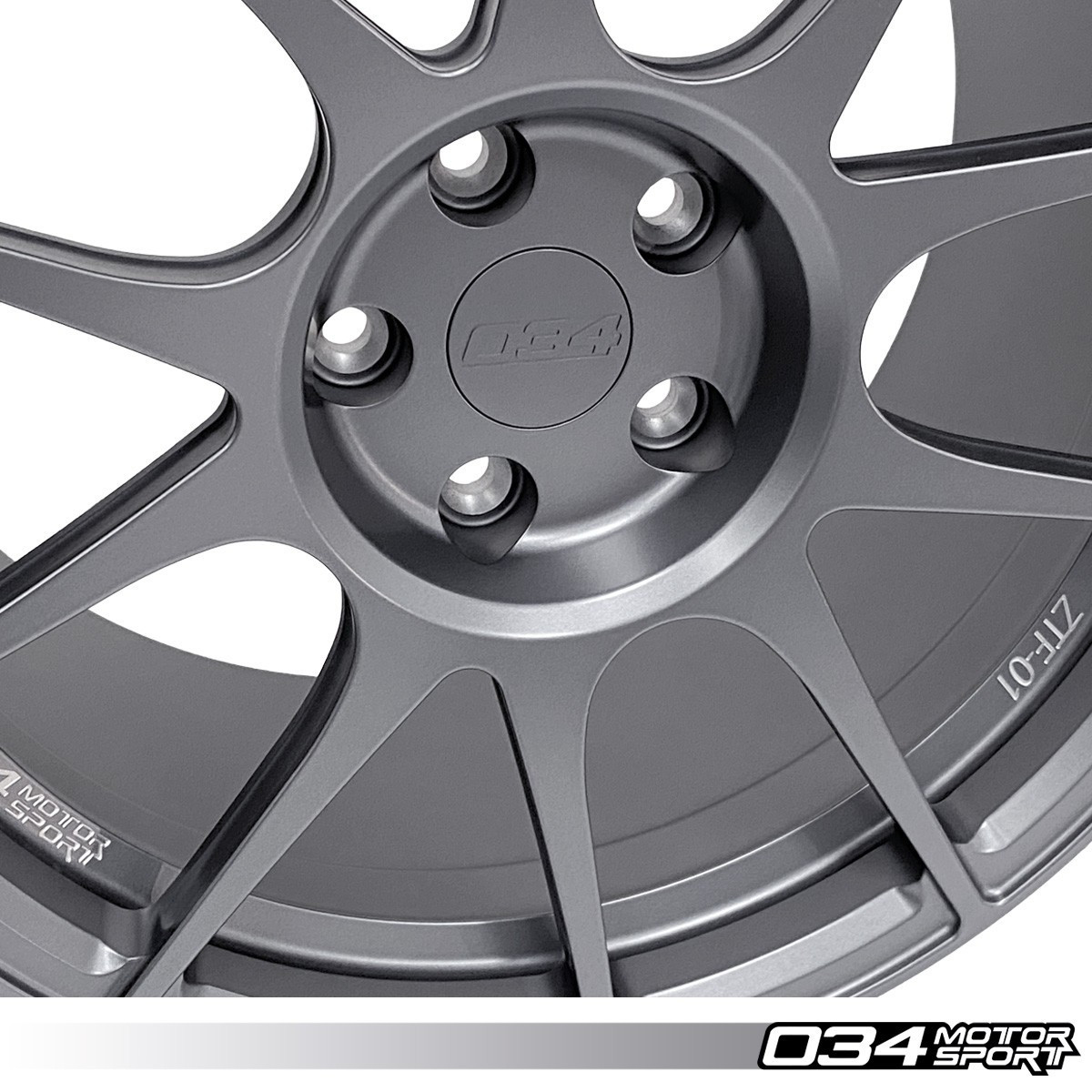 034Motorsport ZTF-01 Forged Wheel, 18x9.3 ET42, 57.1MM Bore, Audi