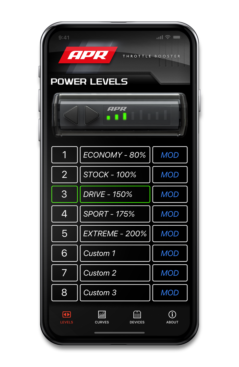 APR Throttle Booster with Wireless Controller and Bluetooth
