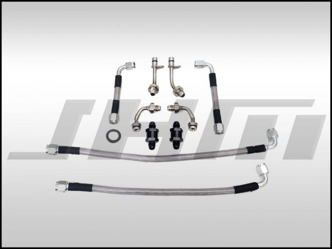 JHM Performance Stainless Braided Turbo Oil Line and Strainer