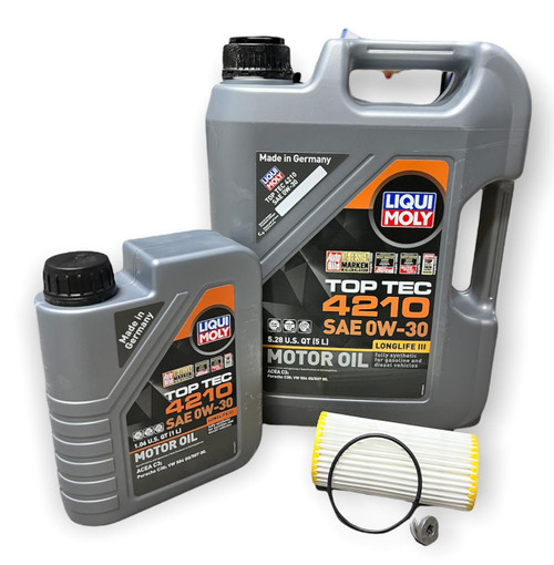 Liqui Moly Top Tec 4210 504.00/507.00 (0W-30) (6L) Oil Service Kit For MK8 R,  Audi 8Y S3...etc