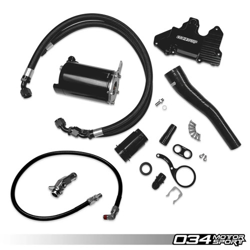 034Motorsport Stage 2 Billet Catch Can Kit, 8V/8V.5 Audi S3 & Mk7/Mk7.5 VW Golf R AWD