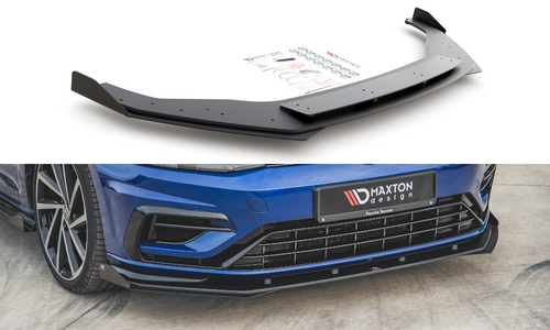 Maxton Design Racing Durability Front Splitter + Flaps for VW Golf 7 R / R-Line Facelift