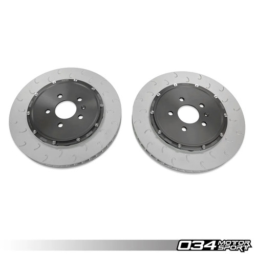 034Motorsport Stage 1 2-Piece 365MM Floating Front Brake Rotor Upgrade Kit, Gen 1 & Gen 1.5 Audi R8 (4.2 V8 & 5.2 V10)