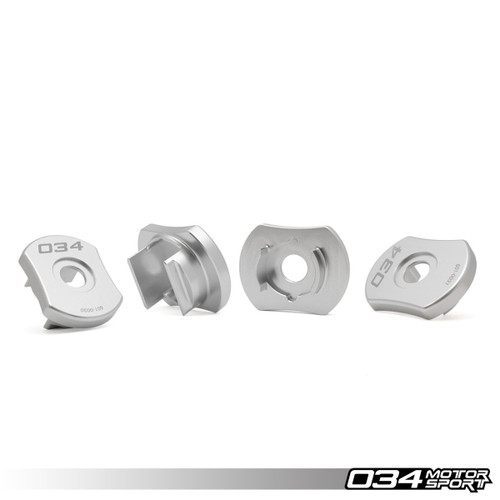 034 Motorsport Billet Aluminum Rear Subframe Mount Inserts, Volkswagen & Audi MQB and MQB EVO AWD