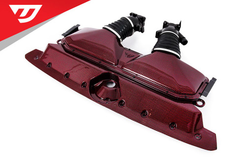 Unitronic Carbon Fiber Intake & Turbo Inlets for Audi C8 RS6/RS7 - Red Carbon Kevlar