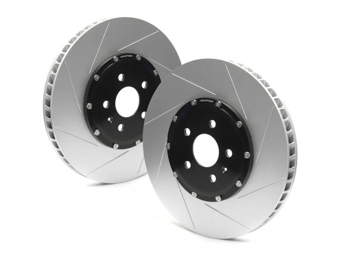 Neuspeed 2-Piece Floating Brake Rotors | Front Kit 357mm Slotted • MQBe Golf R Mk8, S3 8Y