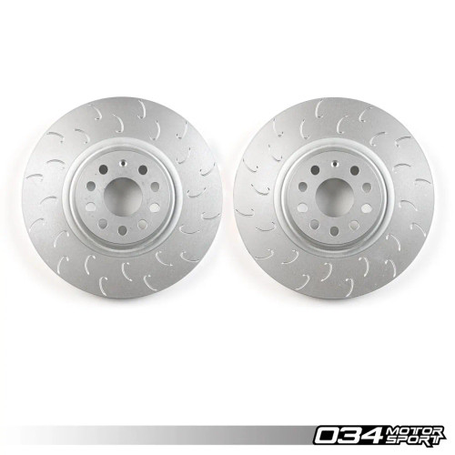 034 Motorsport 1-Piece Front Brake Rotor Upgrade Kit for MK8 VW GTI, Audi 8V/8V.5 S3 & MK7/Mk7.5 R & Mk7/7.5 GTI w/ Performance Pack (340mm x 30) --Pair