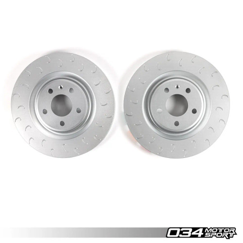 034 Motorsport 1-Piece Rear Brake Rotor Upgrade Kit, Audi B8/B8.5, B9/B9.5, C7/C7.5 A6/A7, & D4 A8 (330mm x 22) --Pair