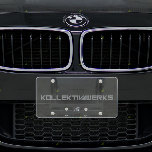 Kollektiv Werks BMW - F30/31 - 3 Series (M Sport Bumper) - KW No Drill Center Mount License Plate Holder (2012-2018)