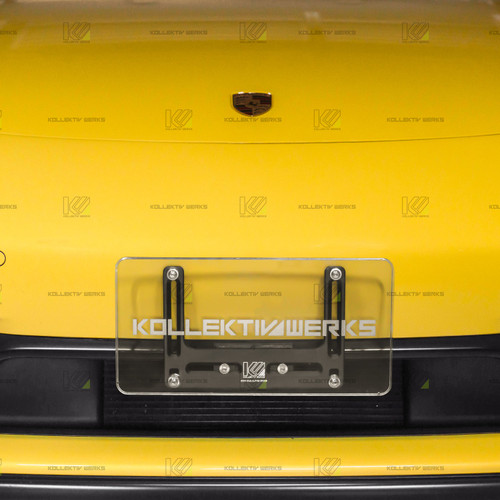 Kollektiv Werks Porsche - 718- Cayman/Boxster - GTS - KW No Drill Center Mount License Plate Holder (2018-2025)