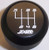 JHM Weighted Black Delrin Shift Knob (6-speed w White lettering - Clamp on Style) for Audi-VW B5, C5, B6, B7, B8 and B9
