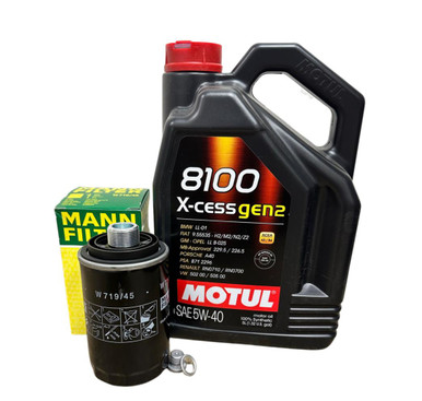 Motul 8100 X-Cess Gen2 Engine Oil (5w-40) (5L) Oil Service Kit For