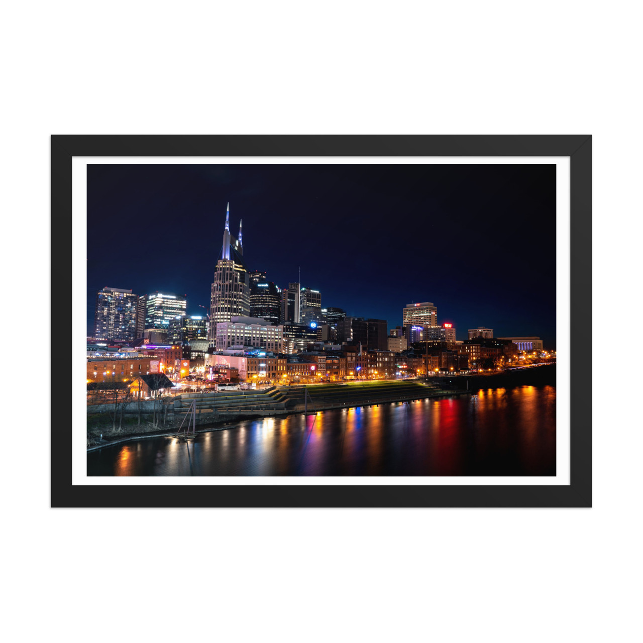Nashville Skyline framed photo paper poster - USA TODAY Store