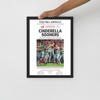 Oklahoma Sooners 2026 College World Series Champions Page Print - Framed 