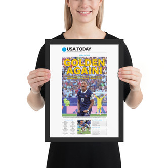 Golden Again! Kylian Mbappé World Cup 2026 Page Print - Framed 