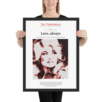 Love, Always Dolly Parton Tribute Framed Page Print | The Tennessean