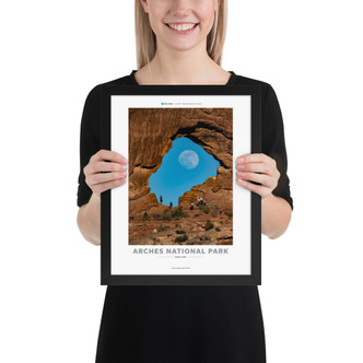 Moonrise at Arches National Park | Most Treasured Views Page Print