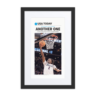 UConn National Championship Cover NCAA Mens Basketball framed page print with mat