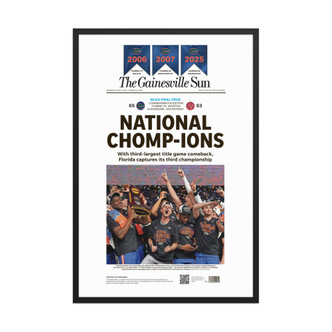 Florida Gators Win 2025 National Championship framed photo paper page print