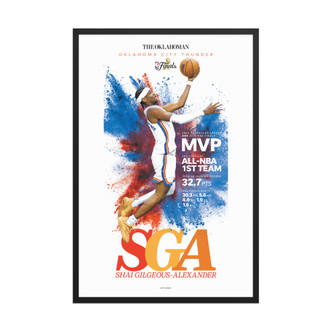 Shai Gilgeous-Alexander MVP framed page print