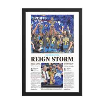 Oklahoma City Thunder Reign Storm framed page print