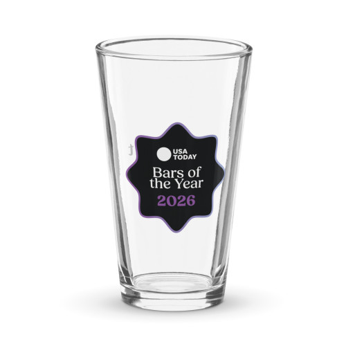 Bars of the Year Personalized 16 oz Shaker Glass