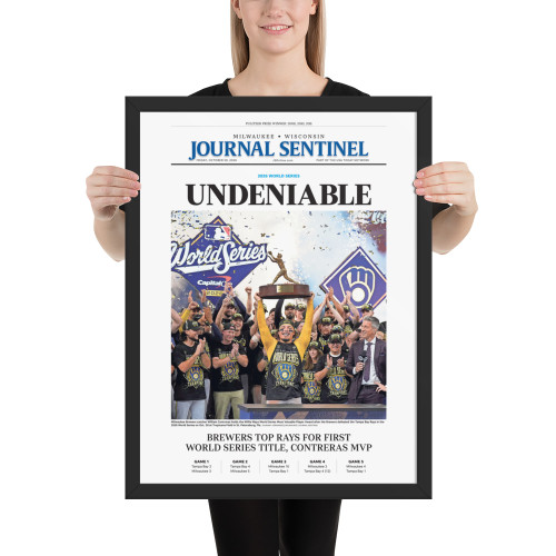 Milwaukee Brewers “Undeniable” Framed World Series Championship Commemorative Print | Milwaukee Journal Sentinel