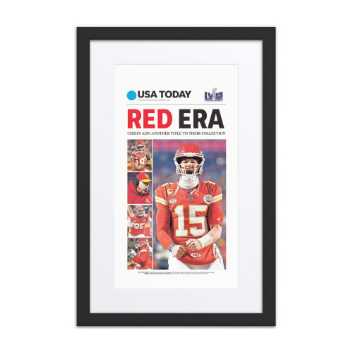 Kansas City Chiefs Super Bowl 2024 Cover framed page print with mat