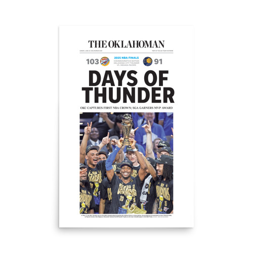 Oklahoma City  Thunder Days Of Thunder Commemorative Edition page print