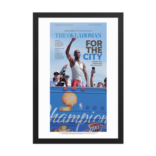 Oklahoma City Thunder Victory Parade framed page print
