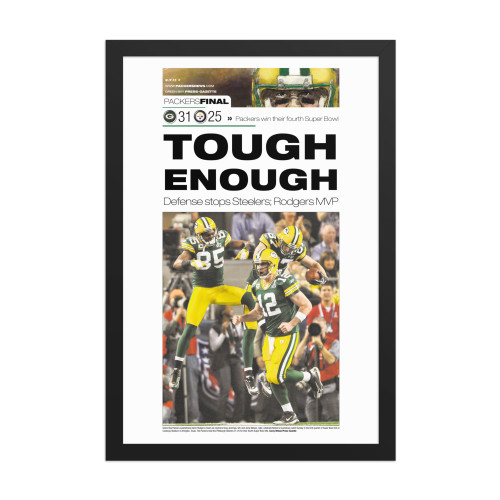 Green Bay Packers Win Super Bowl XLV framed page print