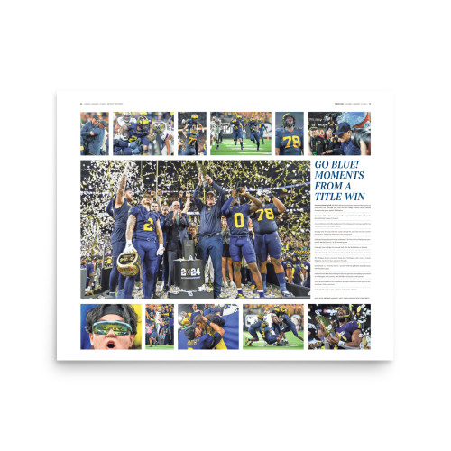 Michigan Wolverines Win 2024 CFP Championship Page Print