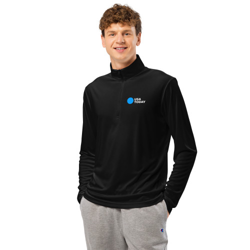 USA TODAY Sports Black Logo Performance Quarter-Zip Pullover